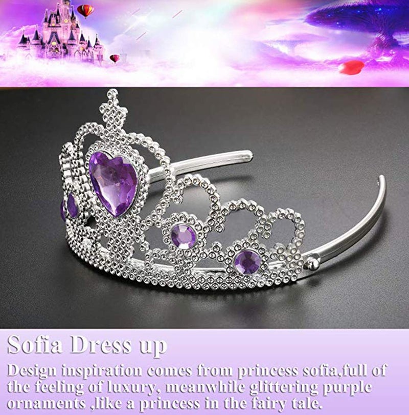 Yosbabe Princess Rapunzel Wig Braid with Princess Tiara Necklace Gloves Rapunzel Dress Up Costume Cosplay Accessories for Kids Girls - Image 5